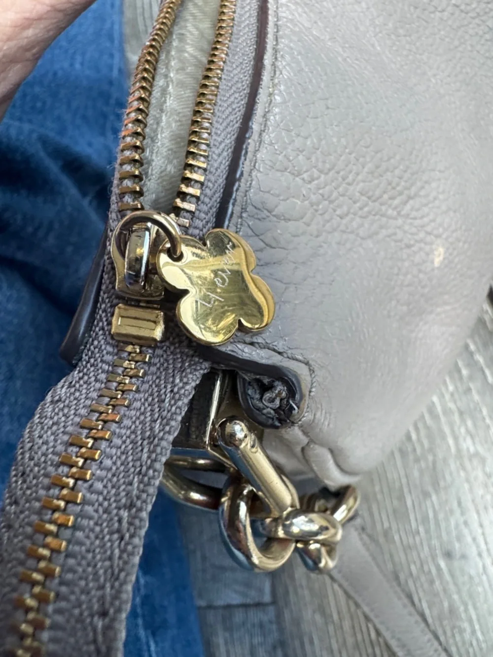 kate spade Pebbled Leather Crossbody - Taupe Gray